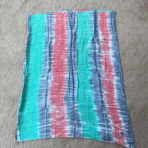 Aloha Royale Scarf/Sarong in Grey, Teal and Coral